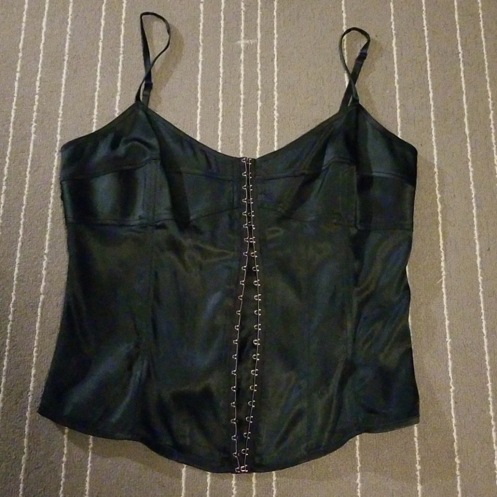 Express black bustier corset with straps